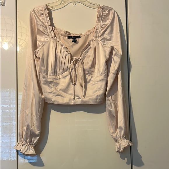 Elegant Cream Long Sleeve Top - Picture 1 of 4